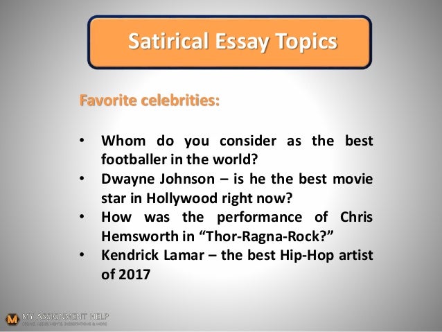 satirical essay on celebrities